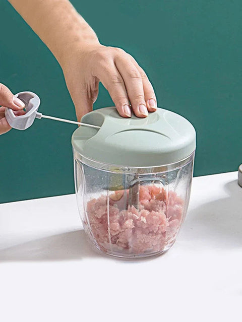 Speedy Chopper with 5 Sharp Blades - Manual Food Processor & Hand Cutter