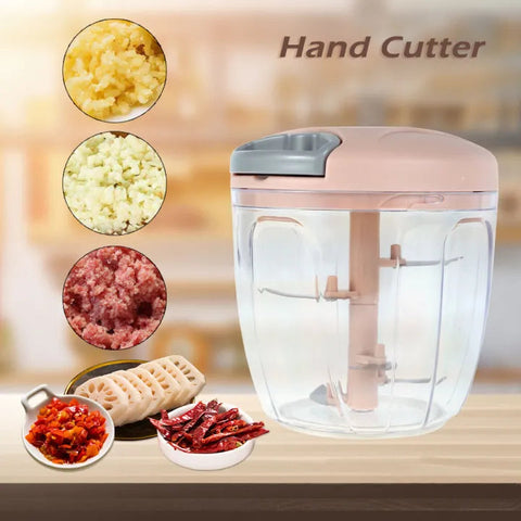 Speedy Chopper with 5 Sharp Blades - Manual Food Processor & Hand Cutter